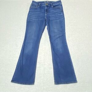 WHBM Jeans Women’s 6S Blue Bootleg Mid Rise Stretch Western Classic Fit Denim